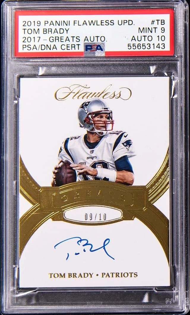 2019 Panini Flawless Tom Brady Update 2017 Greats Autograph #GR-TB card image