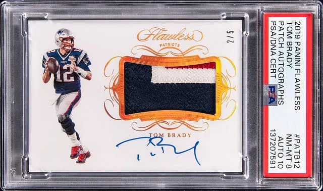 2019 Panini Flawless Tom Brady Patch Autographs #PA-TB12 card image