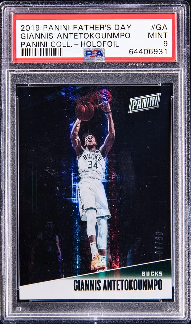 2019 Panini Giannis Antetokounmpo Father's Day Holofoil #GA card image