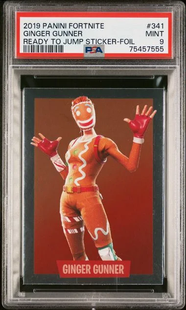 2019 Panini Ginger Gunner Fortnite Ready To Jump Sticker Foil #341 card image