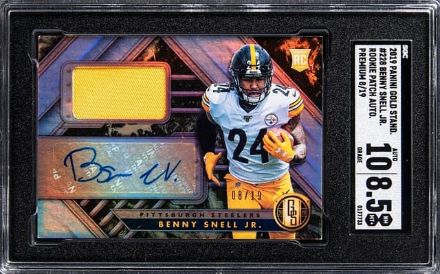 2019 Panini Gold Standard Benny Snell Jr. Patch Autographs Premium #228 card image