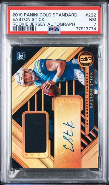 2019 Panini Gold Standard Easton Stick Jersey Autograph #222 card image