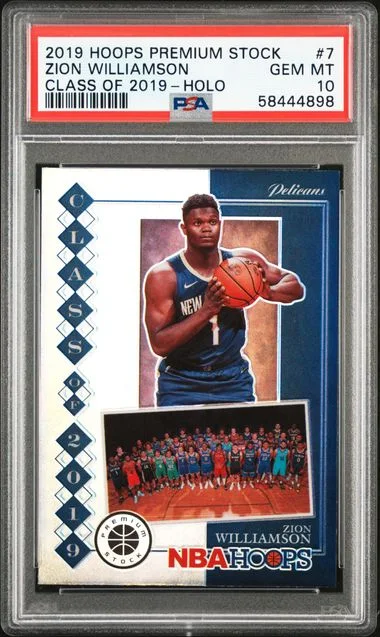 2019 Panini Hoops Holo 7 Zion Williamson Class Of #2019 card image