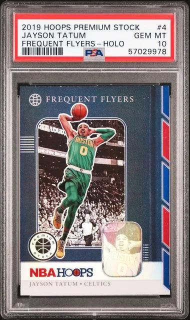 2019 Panini Hoops Jayson Tatum Frequent Flyers Holo #4 card image