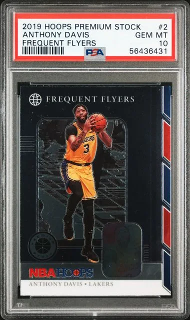 2019 Panini Hoops Premium Stock Anthony Davis Frequent Flyers #2 card image