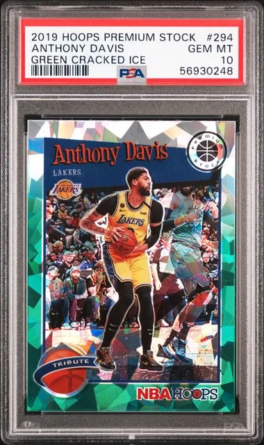 2019 Panini Hoops Premium Stock Anthony Davis Silver Laser #294 card image