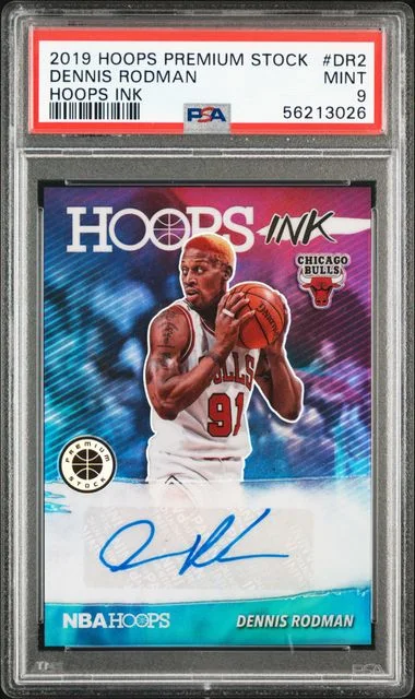 2019 Panini Hoops Premium Stock Dennis Rodman Hoops Ink #DR2 card image