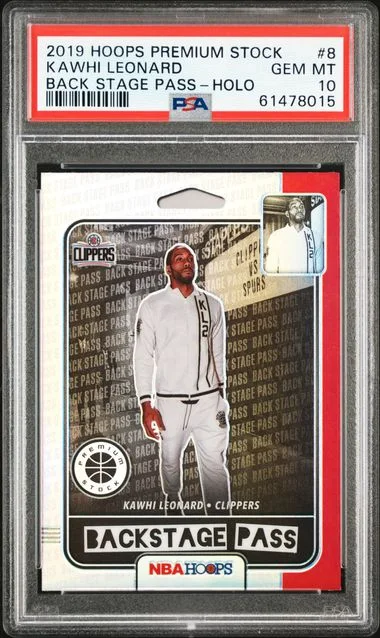 2019 Panini Hoops Premium Stock Kawhi Leonard Back Stage Pass #8 card image