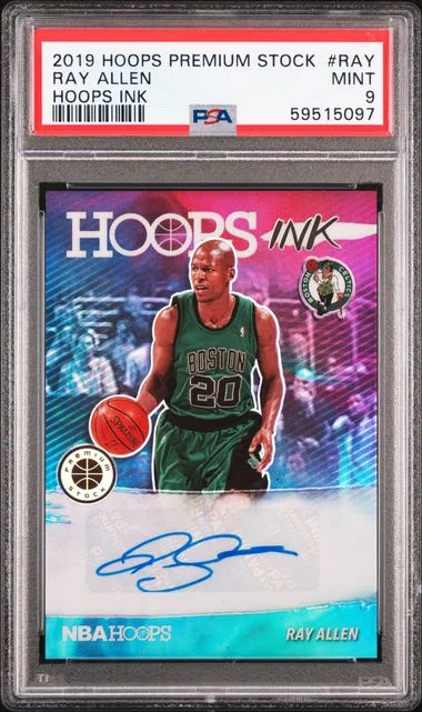 2019 Panini Hoops Premium Stock Ray Allen Hoops Ink #RAY card image