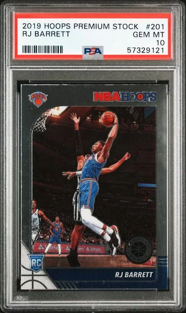 2019 Panini Hoops Premium Stock Rj Barrett #201 card image