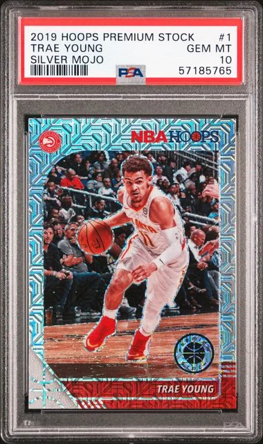 2019 Panini Hoops Premium Stock Trae Young #1 card image