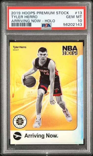 2019 Panini Hoops Premium Stock Tyler Herro Arriving Now #13 card image