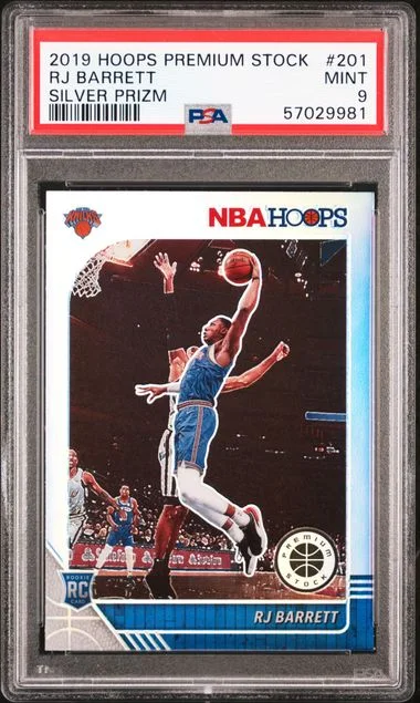2019 Panini Hoops Rj Barrett Silver Prizm #201 card image