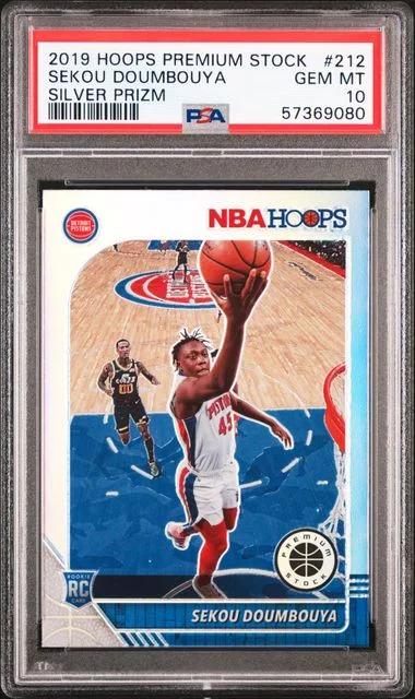 2019 Panini Hoops Sekou Doumbouya Silver Prizm #212 card image