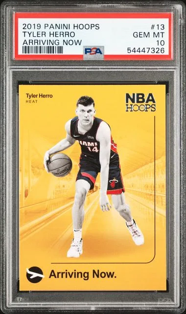 2019 Panini Hoops Tyler Herro Arriving Now #13 card image