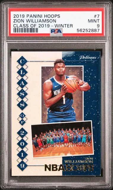 2019 Panini Hoops Winter 7 Zion Williamson Class Of #2019 card image