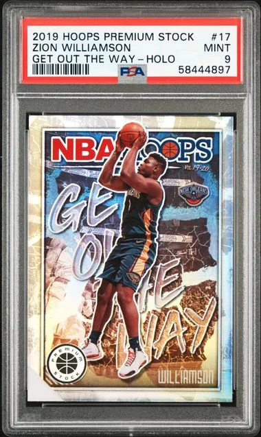2019 Panini Hoops Zion Williamson Get Out The Way Holo #17 card image