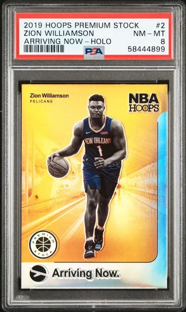 2019 Panini Hoops Zion Williamson Arriving Now #2 card image