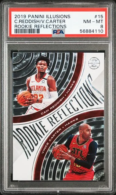 2019 Panini Illusions Cam Reddish/Vince Carter Reflections #15 card image