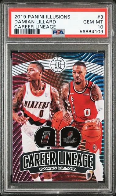 2019 Panini Illusions Damian Lillard Career Lineage #3 card image