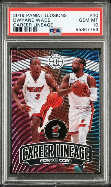 2019 Panini Illusions Dwyane Wade Career Lineage #10 card image