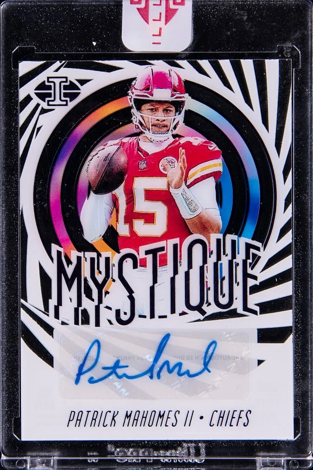 2019 Panini Illusions Patrick Mahomes II Mystique Autographs Purple #MYS-PM card image
