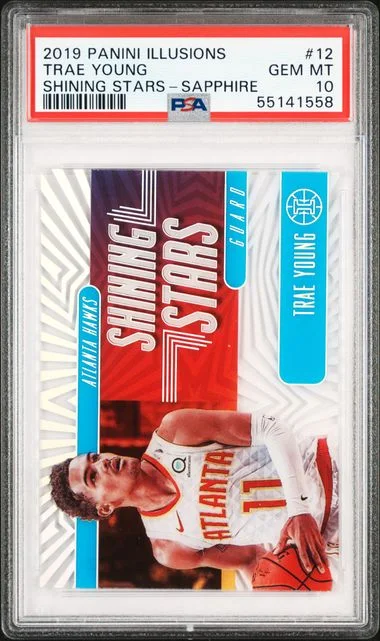 2019 Panini Illusions Trae Young Shining Stars #12 card image