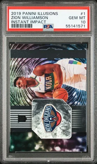 2019 Panini Illusions Zion Williamson Instant Impact #1 card image