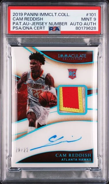 2019 Panini Immaculate Collection Cam Reddish Patch Autograph-Jersey Number #101 card image