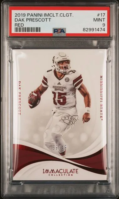 2019 Panini Immaculate Collection Dak Prescott Collegiate Red #17 card image