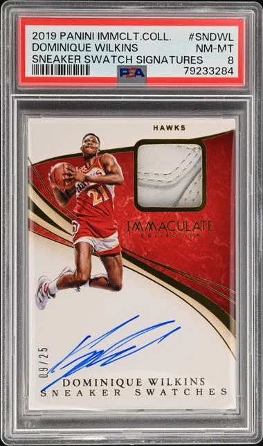 2019 Panini Immaculate Collection Sneaker Swatch Signatures Sndwl Dominique Wilkins #no-number card image
