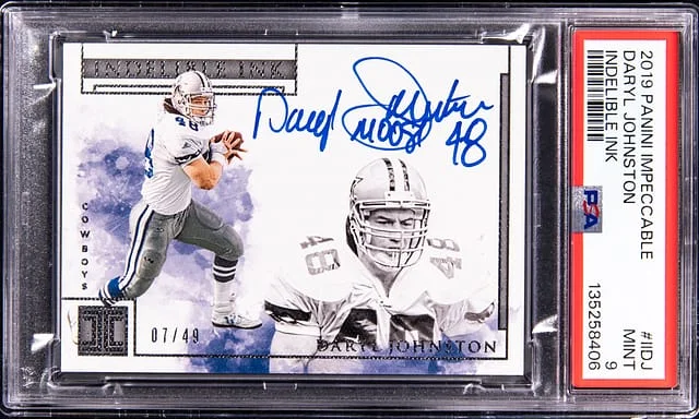 2019 Panini Impeccable Daryl Johnston Indelible Ink #II-DJ card image