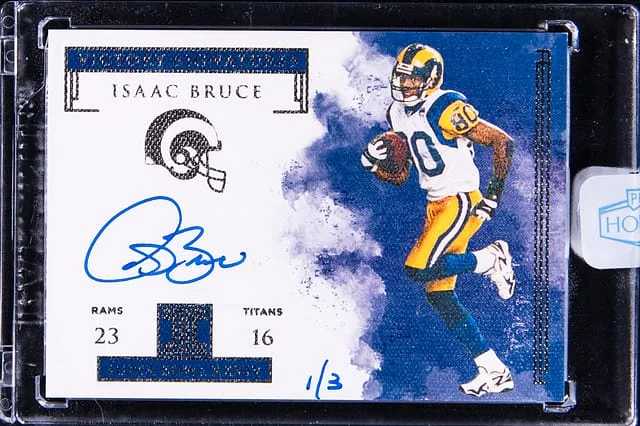 2019 Panini Impeccable Isaac Bruce 2020 Panini Honors Recollection #IV-IB card image