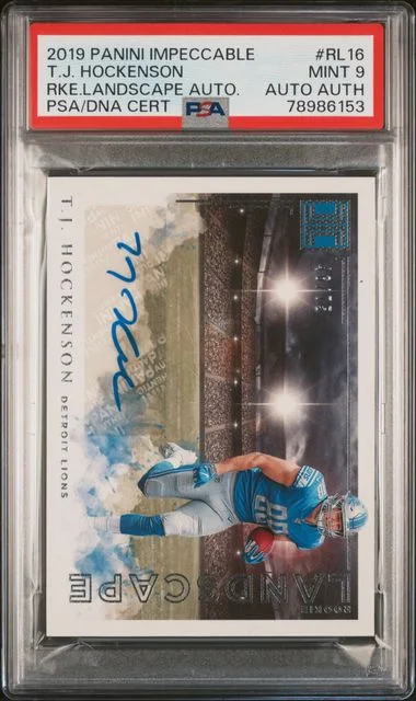 2019 Panini Impeccable T.J. Hockenson Landscape Autographs #Rl16 card image