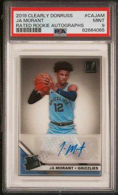 2019 Panini Ja Morant Clearly Donruss Rated Autographs #CAJAM card image