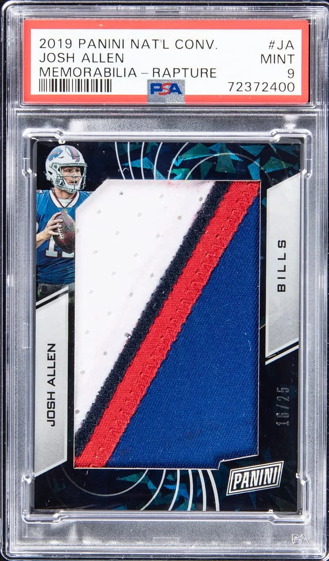 2019 Panini Josh Allen National Convention Memorabilia Rapture #JA card image