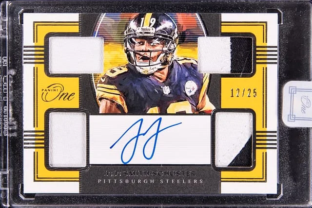 2019 Panini Juju Smith-Schuster One Patch Autograph #87 card image