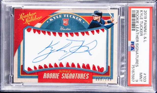 2019 Panini Kyle Tucker L&L Leather Signatures #103 card image