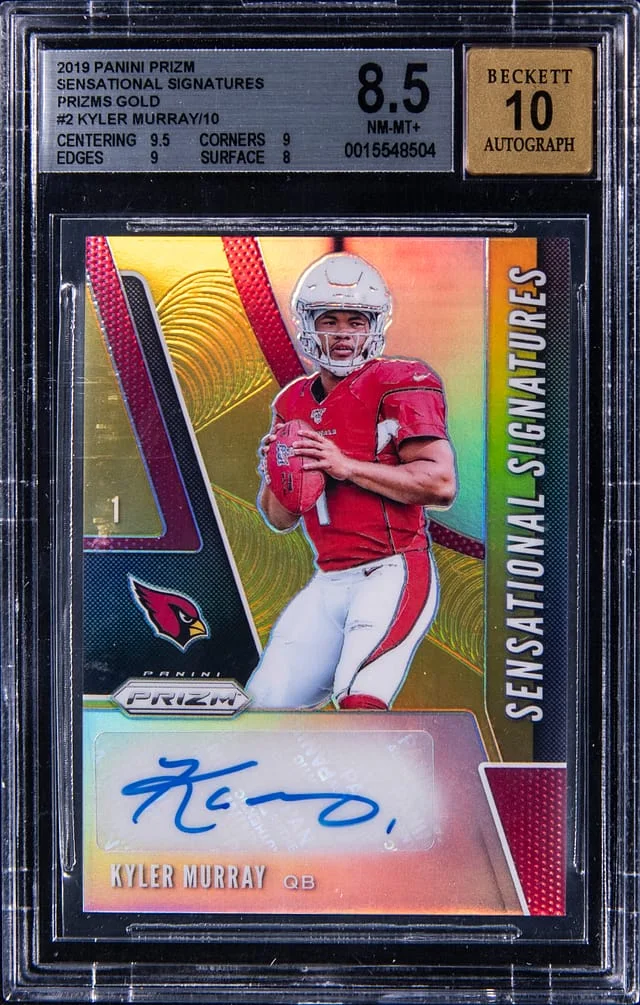 2019 Panini Kyler Murray One Sensational Signatures Prizm Gold #2 card image