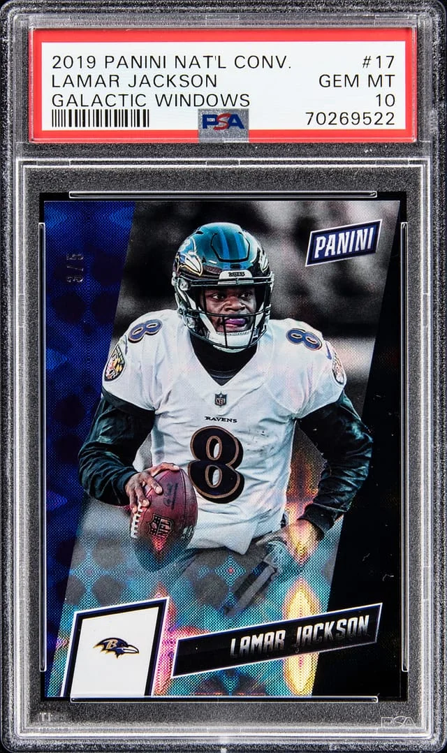 2019 Panini Lamar Jackson National Convention Galactic Windows #17 card image