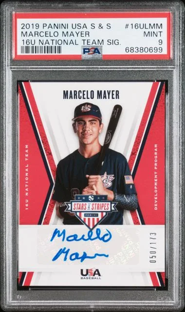 2019 Panini Marcelo Mayer USA Stars & Stripes 16U National Team Signatures #16U-MM card image