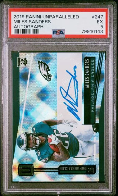 2019 Panini Miles Sanders Unparalleled Autograph #247 card image