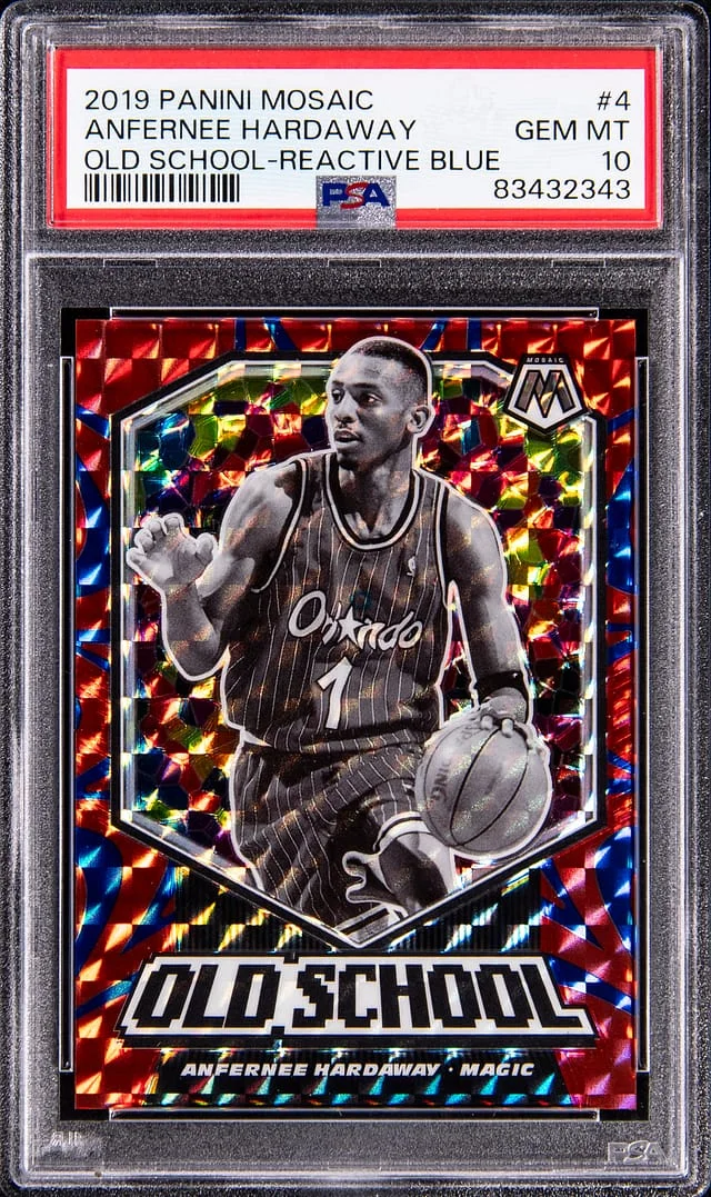 2019 Panini Mosaic Anfernee Hardaway Old School Reactive Blue #4 card image