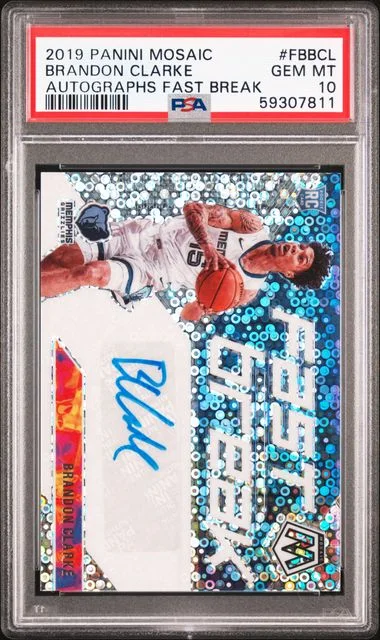 2019 Panini Mosaic Brandon Clarke Autographs Fast Break #FBBCL card image