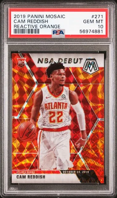 2019 Panini Mosaic Cam Reddish Reactive Orange #271 card image