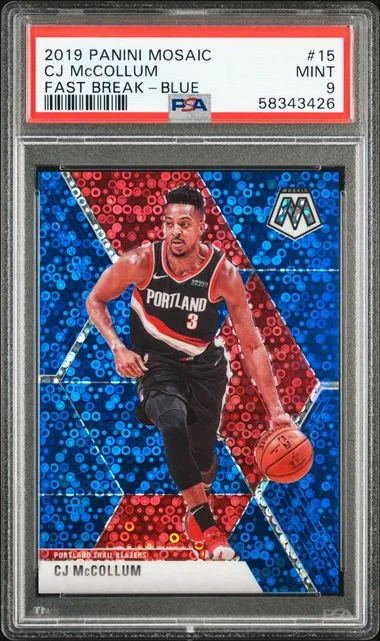 2019 Panini Mosaic Cj Mccollum #15 card image