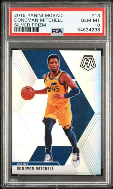 2019 Panini Mosaic Donovan Mitchell #13 card image