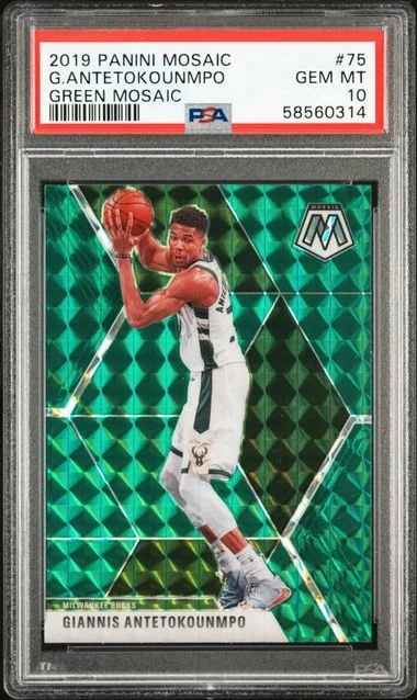 2019 Panini Mosaic Giannis Antetokounmpo #75 card image