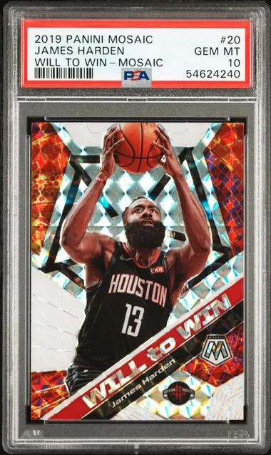 2019 Panini Mosaic James Harden Will To Win #20 card image