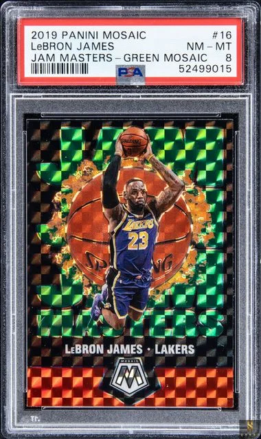 2019 Panini Mosaic LeBron James Jam Masters Green Mosaic #16 card image